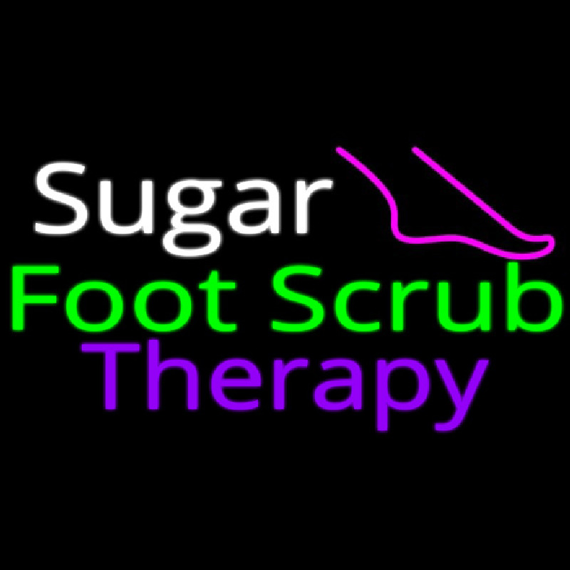 Sugar Foot Scrub Therapy Neonskylt