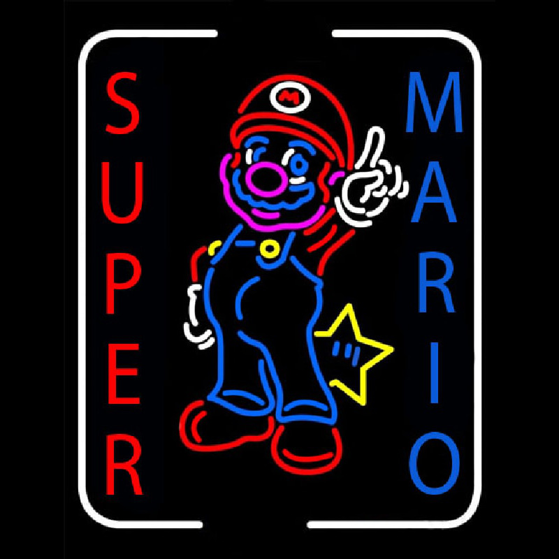 Super Mario Neonskylt