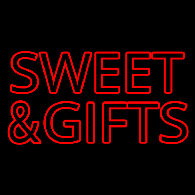 Sweets And Gifts Red Neonskylt