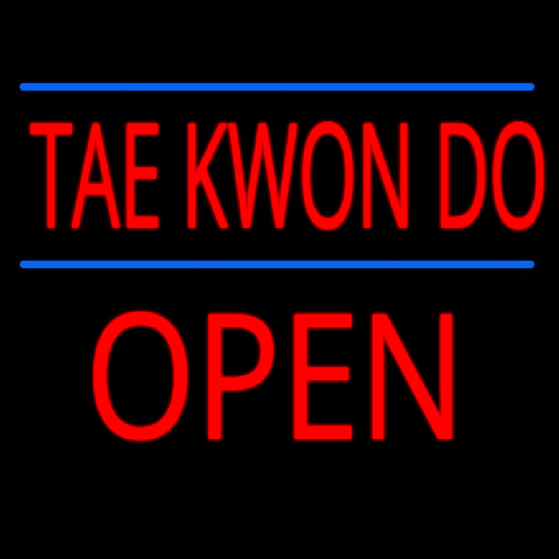 Tae Kwon Do Script1 Open Neonskylt