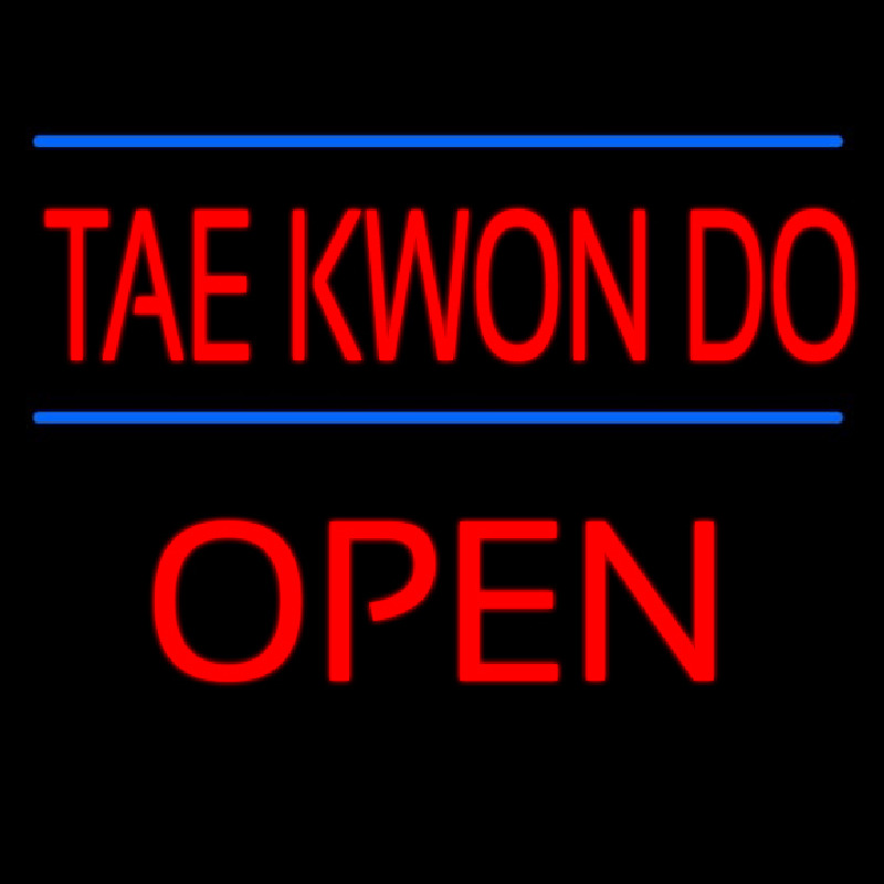 Tae Kwon Do Script2 Open Neonskylt