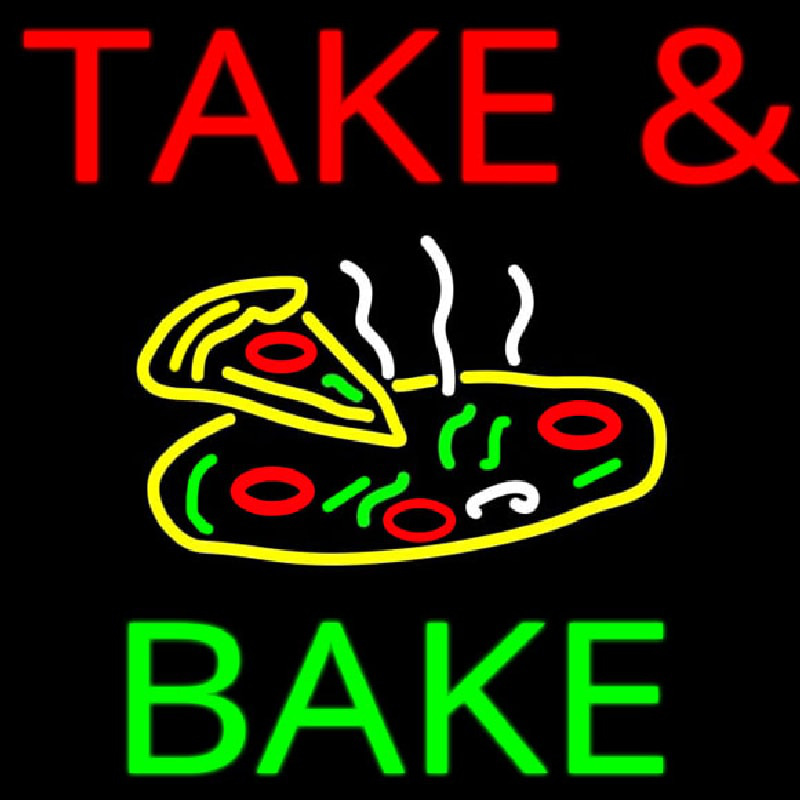 Take And Bake Pizza Neonskylt