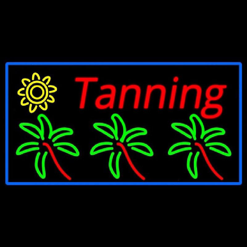 Tanning With Logo Neonskylt