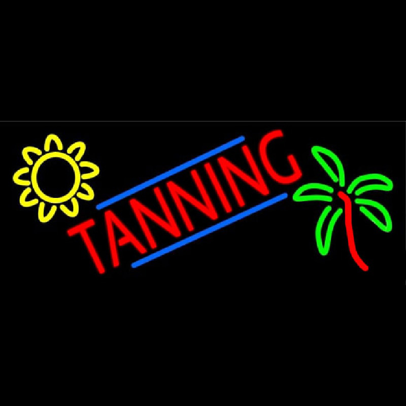 Tanning With Logo Neonskylt