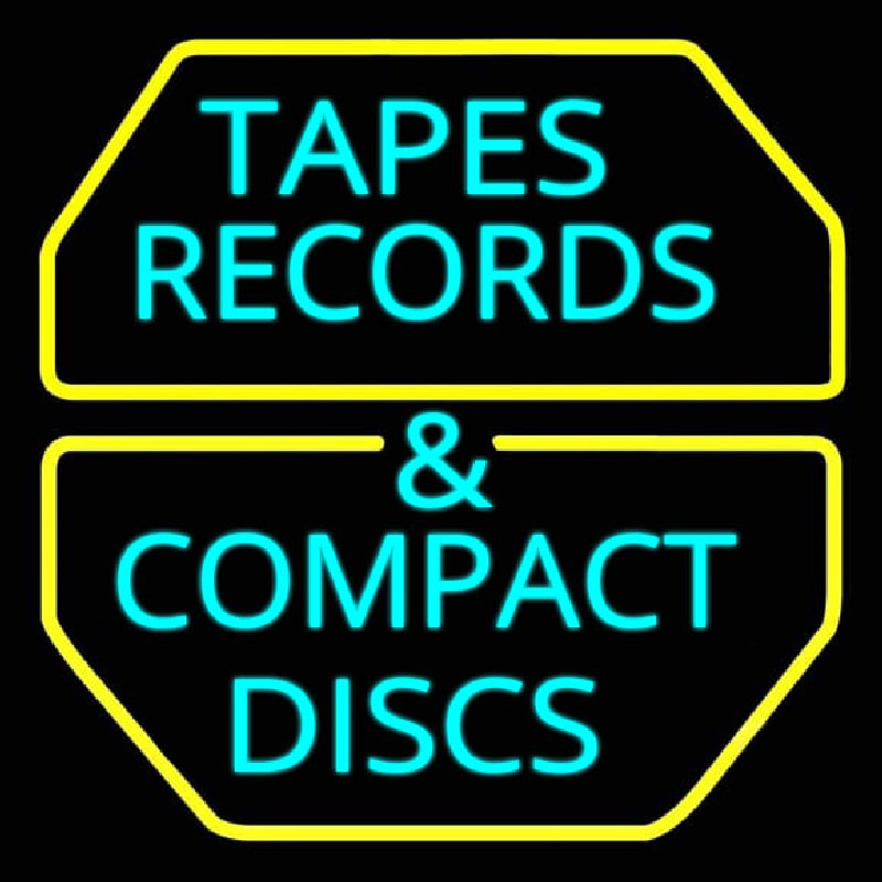 Tapes Cds Disc Neonskylt