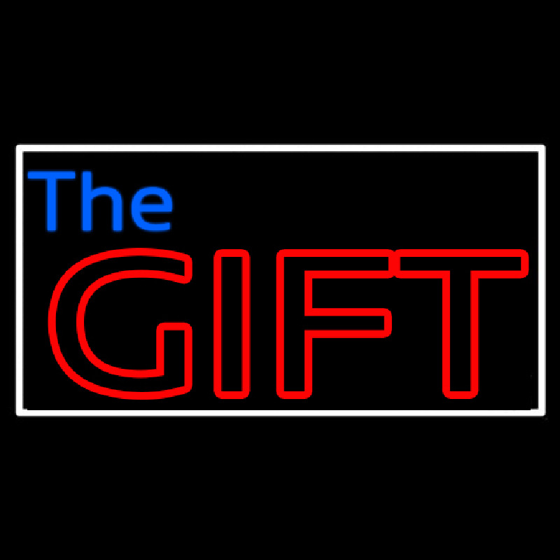 The Gift With Border Neonskylt