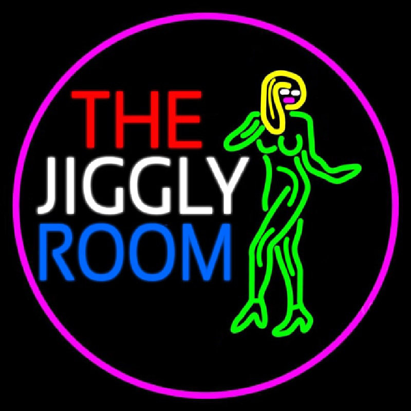 The Jiggly Room With Girl Logo Neonskylt