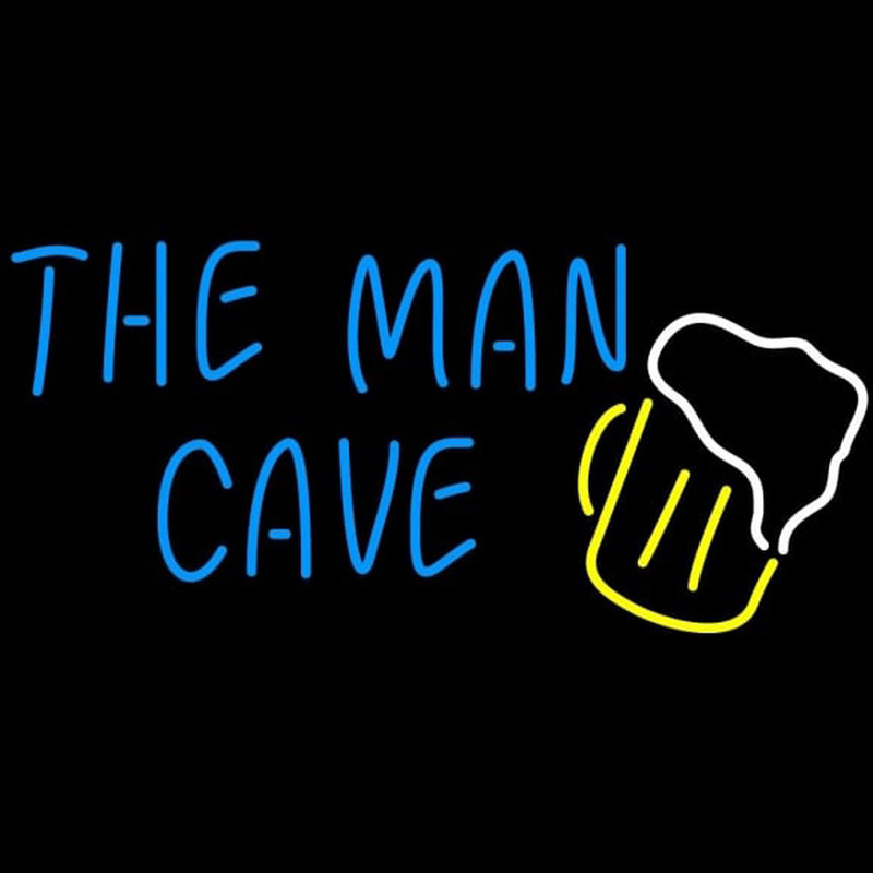 The Man Cave Glass Neonskylt