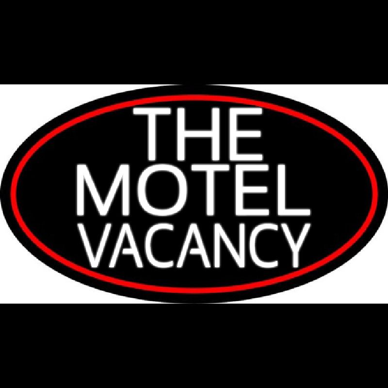 The Motel Vacancy With Red Border Neonskylt