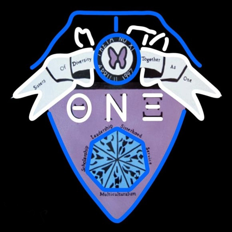 Theta Nu Xi Logo Neonskylt