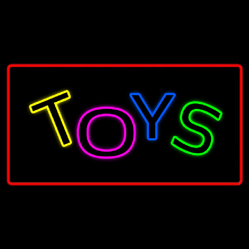 Toys Rectangle Red Neonskylt