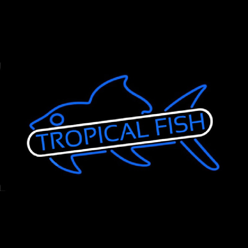 Tropical Fish Blue 1 Neonskylt