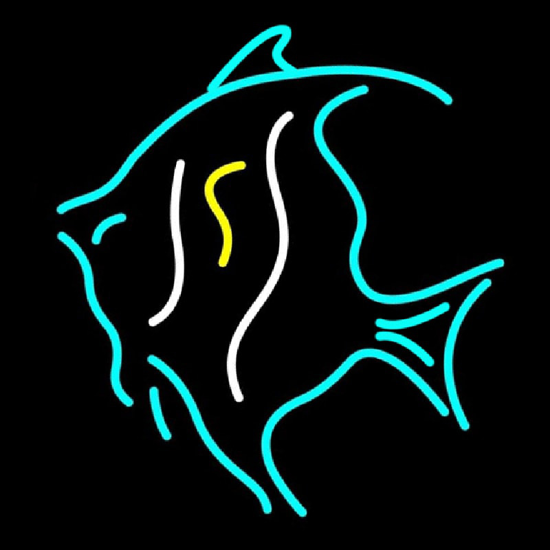 Tropical Fish Turquoise 1 Neonskylt