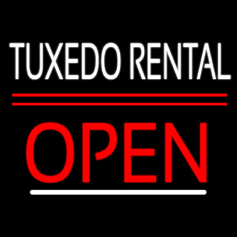 Tu edo Rental Script2 Open Neonskylt