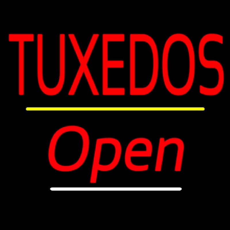 Tu edos Open Yellow Line Neonskylt