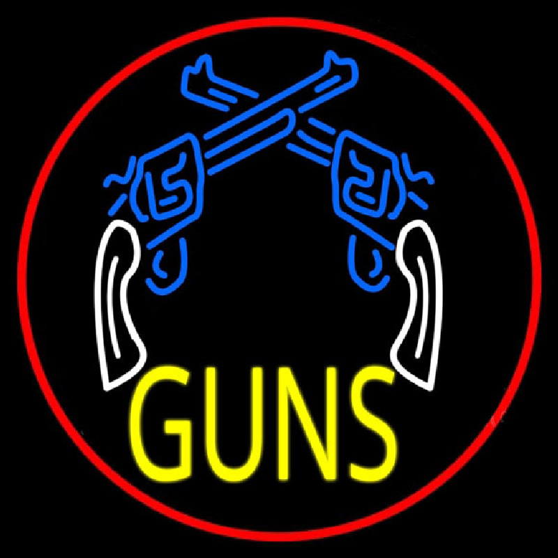 Two Gun Logo Neonskylt