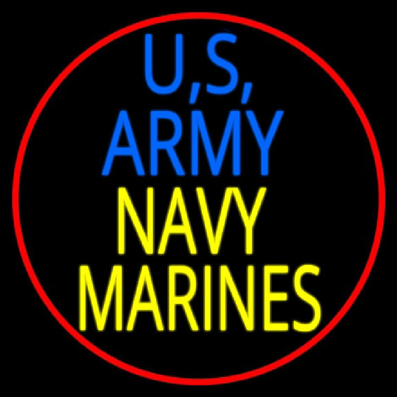 Us Army Navy Marines Neonskylt