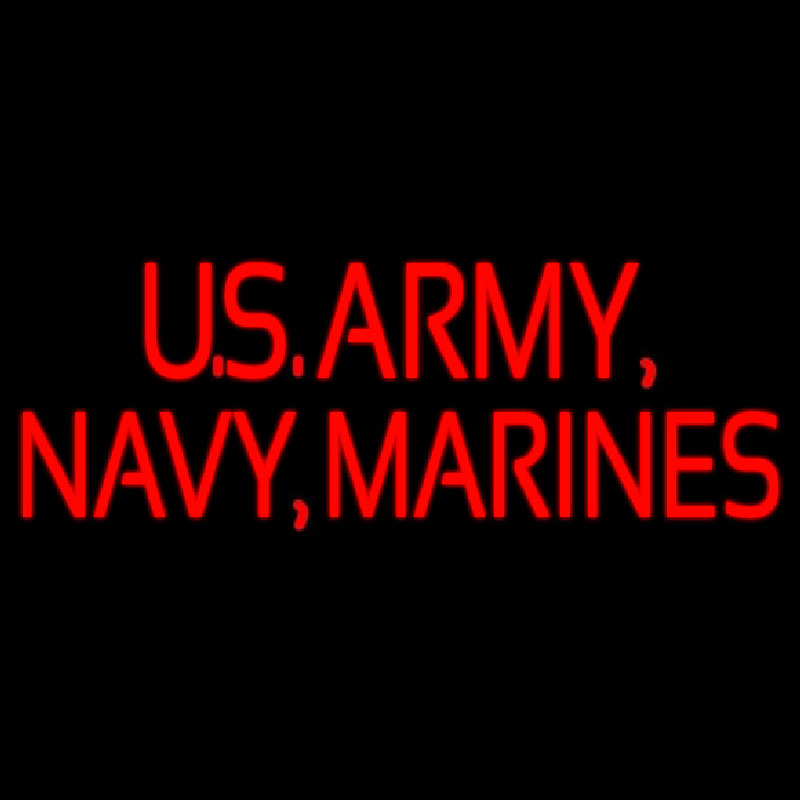 Us Army Navy Marines Neonskylt