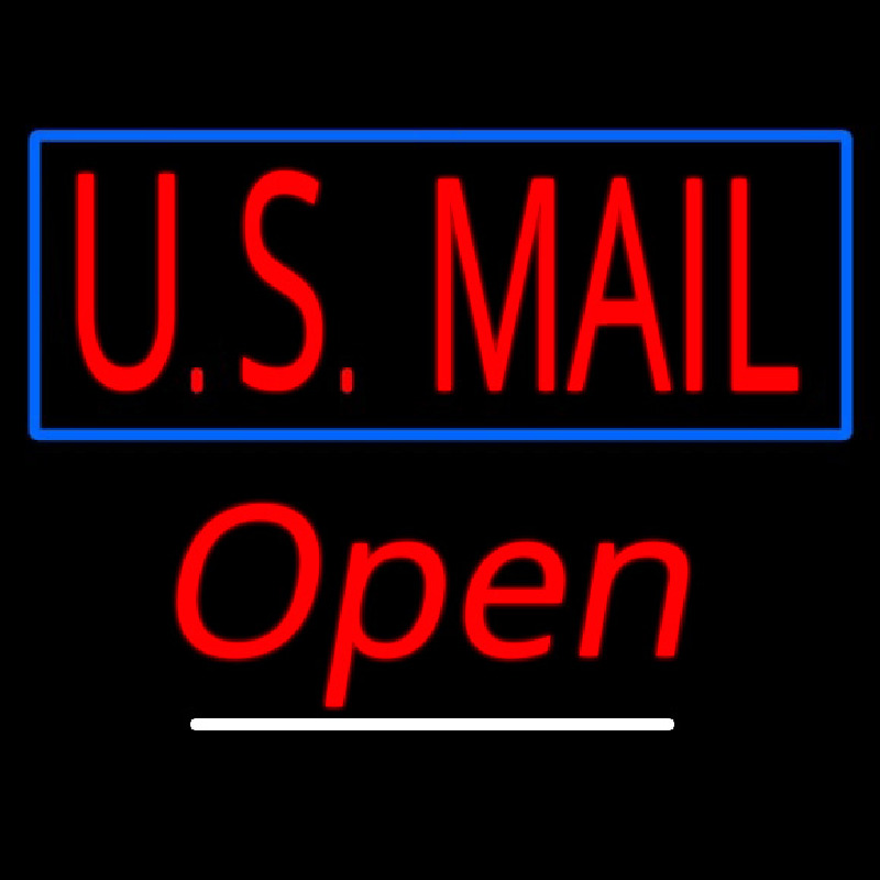 Us Mail Script2 Open Neonskylt