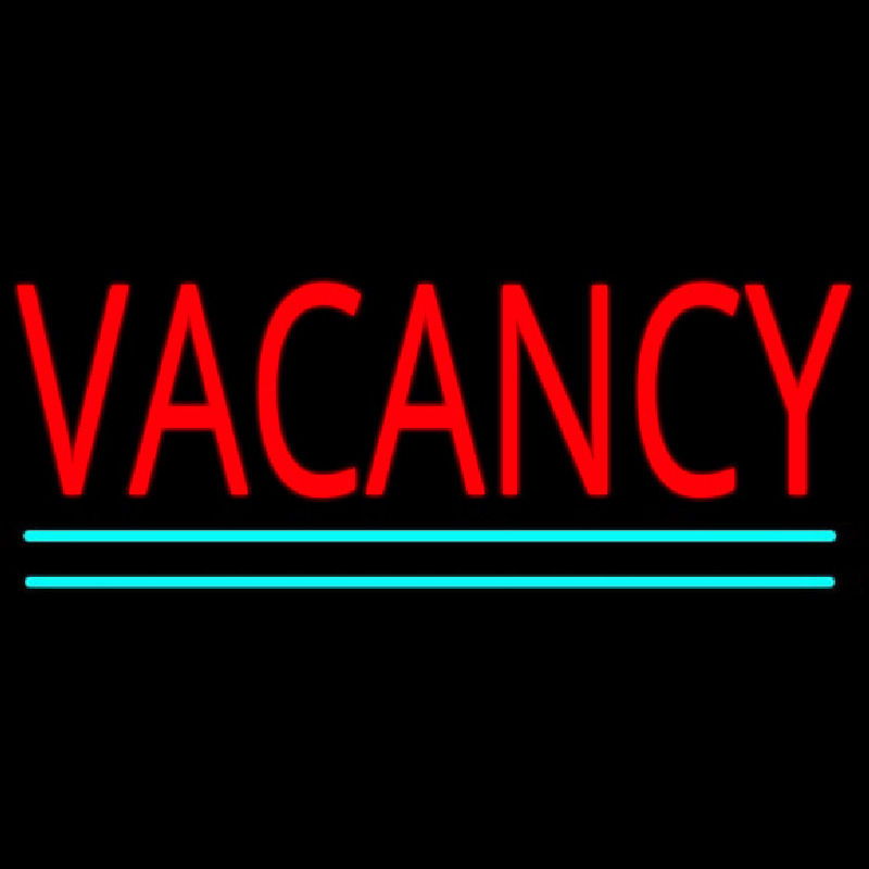 Vacancy With Double Line Neonskylt