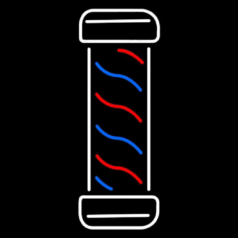 Vertical Barber Logo Neonskylt