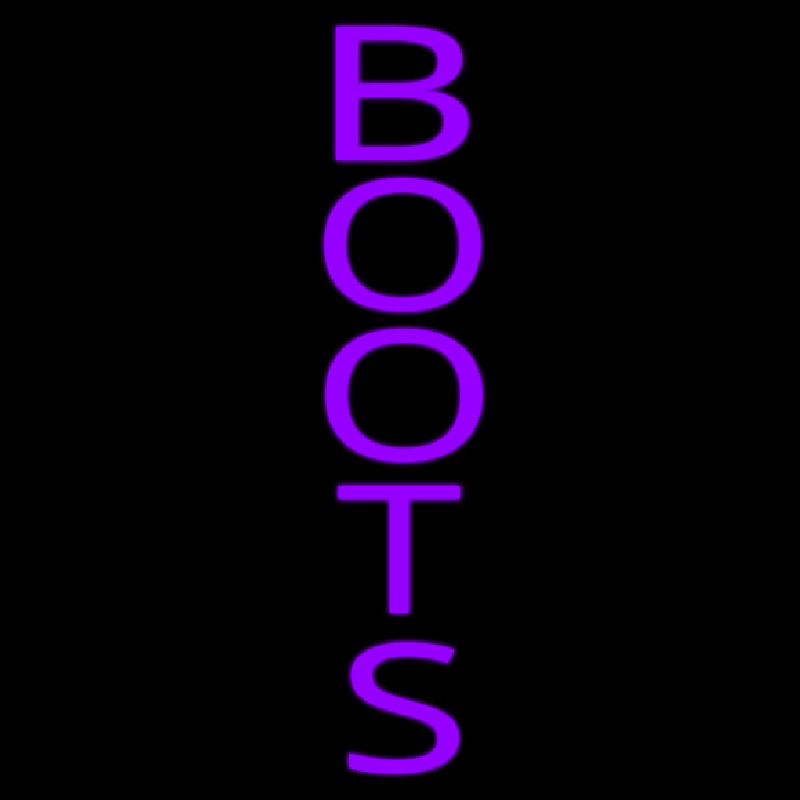 Vertical Purple Boots Neonskylt