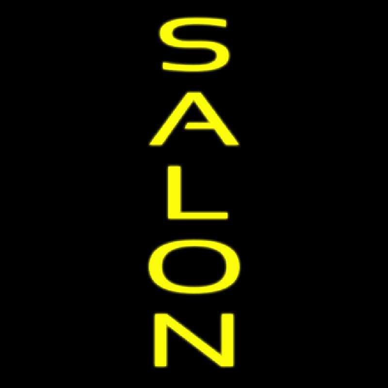 Vertical Yellow Salon Neonskylt