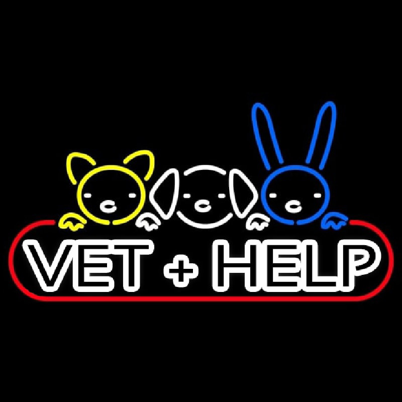 Vet Help Neonskylt