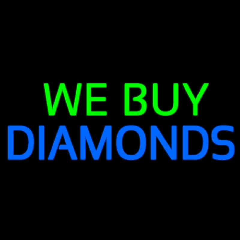 We Buy Diamonds Neonskylt