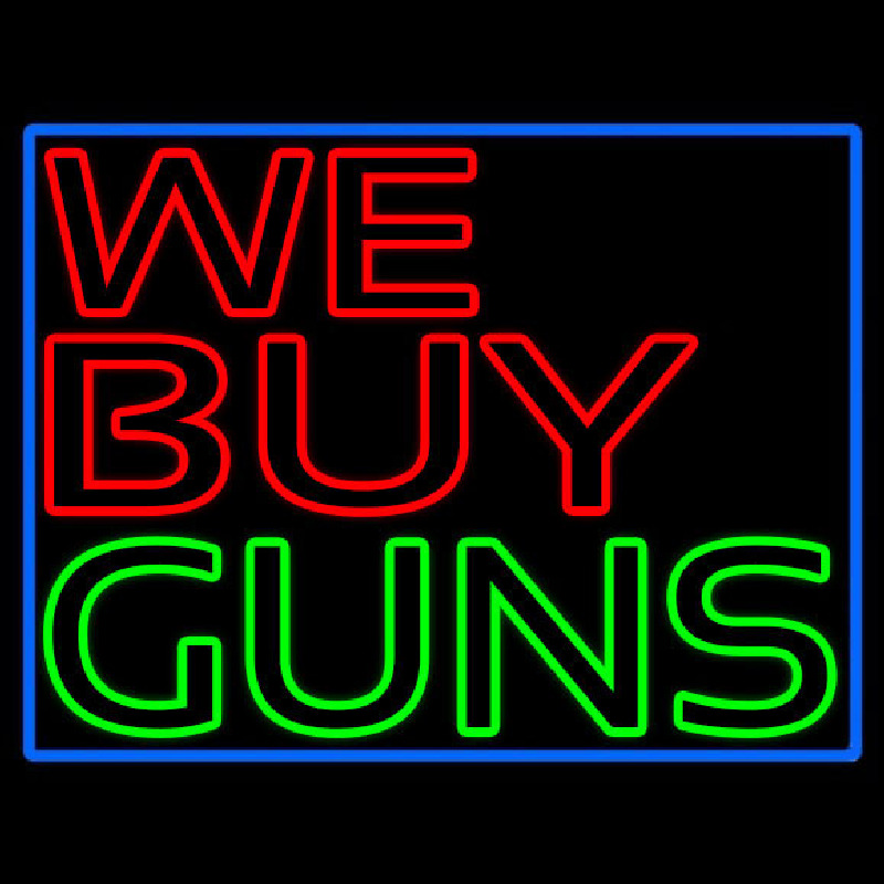 We Buy Guns Neonskylt