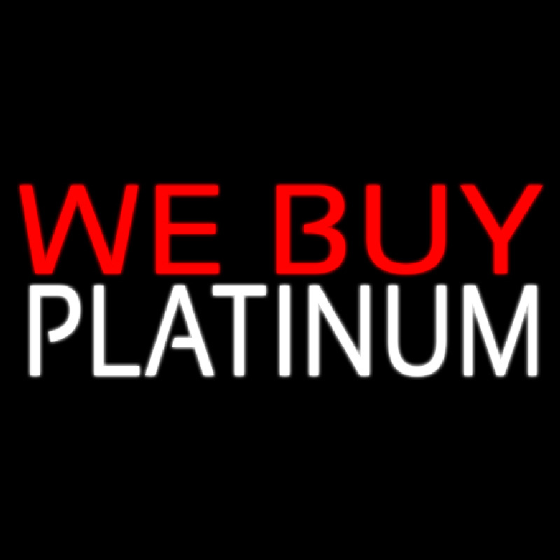 We Buy Platinum Neonskylt