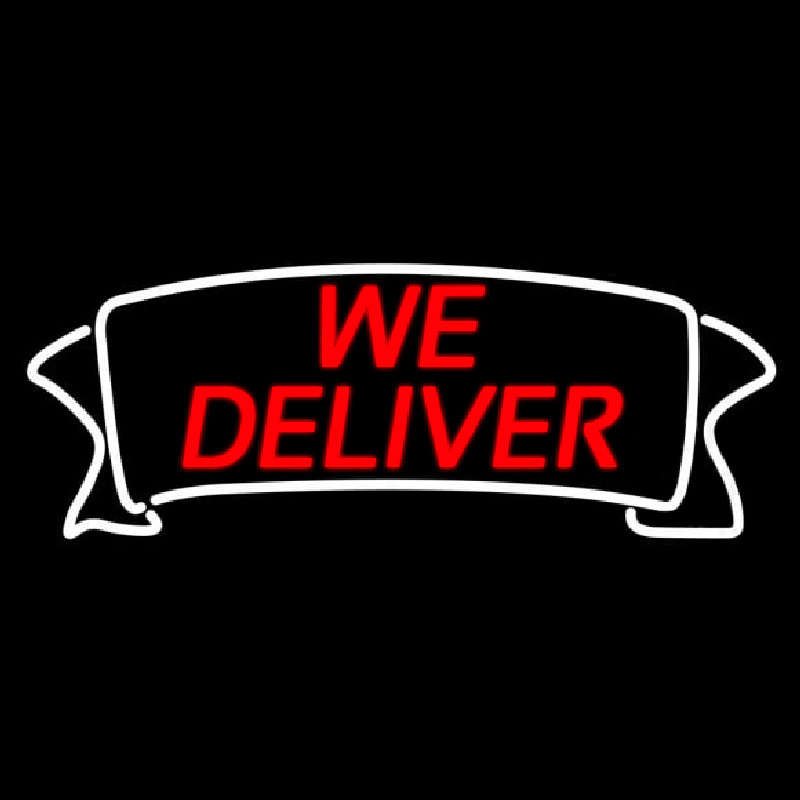 We Deliver Banner Neonskylt