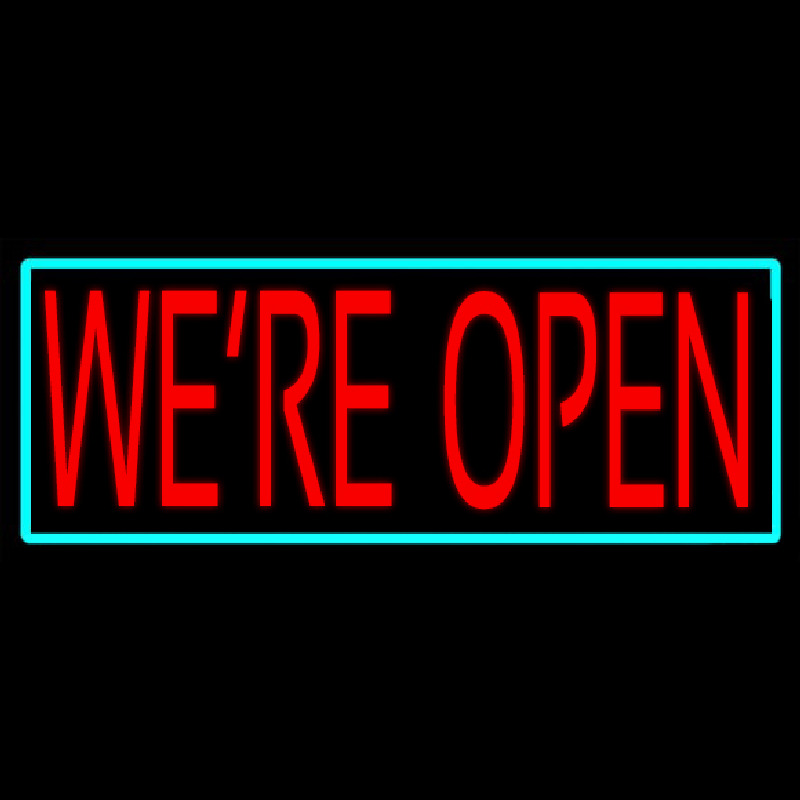 We Re Open Neonskylt