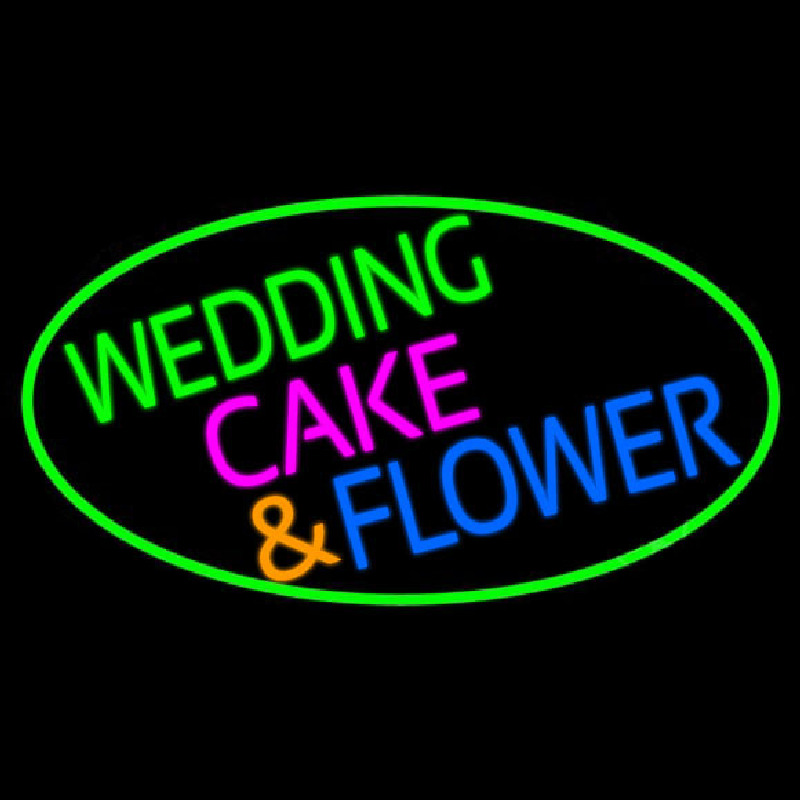 Wedding Cakes And Flowers Neonskylt