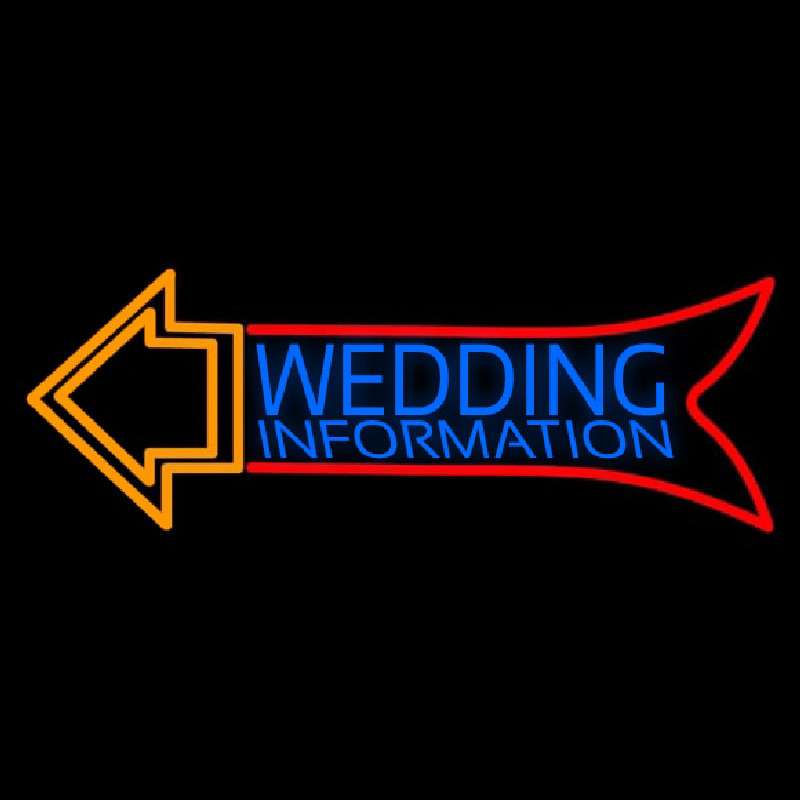 Wedding Information Neonskylt