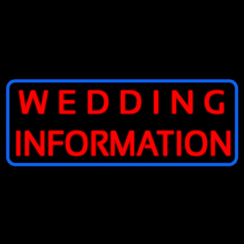 Wedding Information Neonskylt