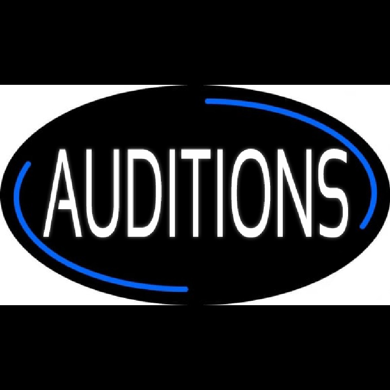 White Auditions Neonskylt