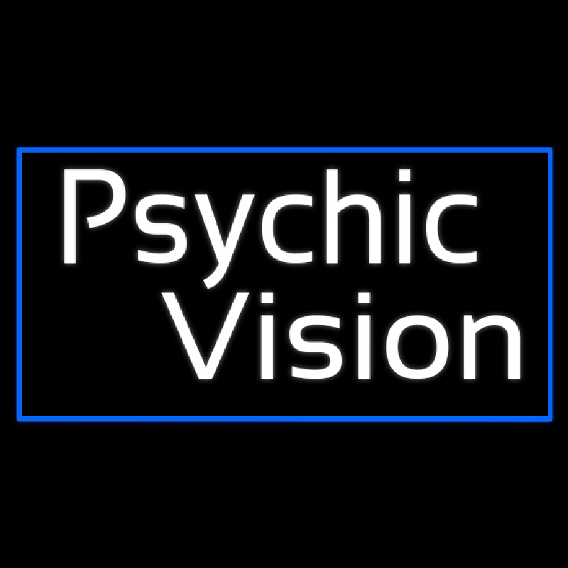 White Psychic Vision Neonskylt