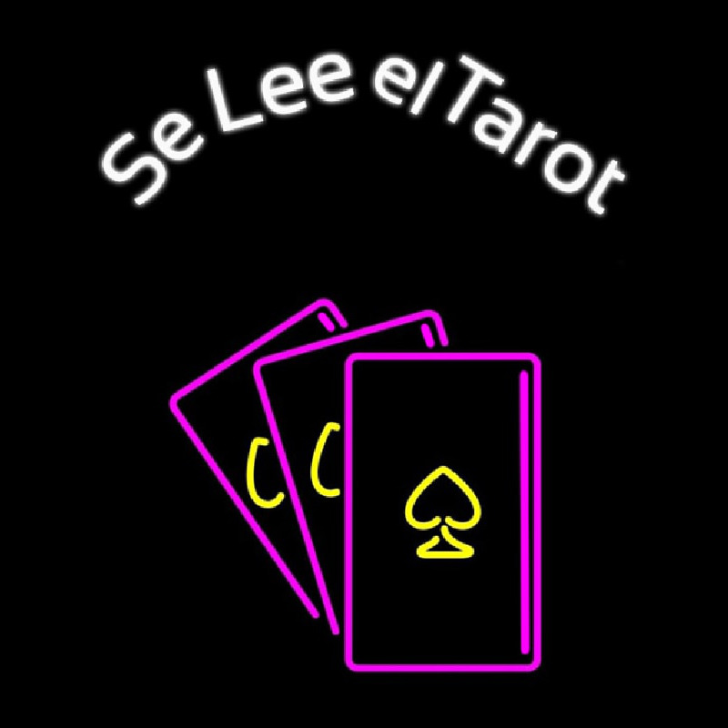 White Se Lee El Tarot Neonskylt