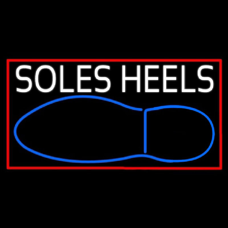 White Soles Heels Neonskylt