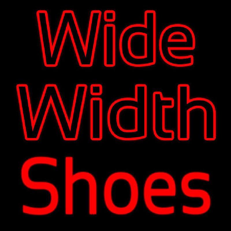 Wide Width Shoes Neonskylt