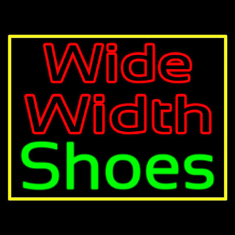 Wide Width Shoes With Border Neonskylt