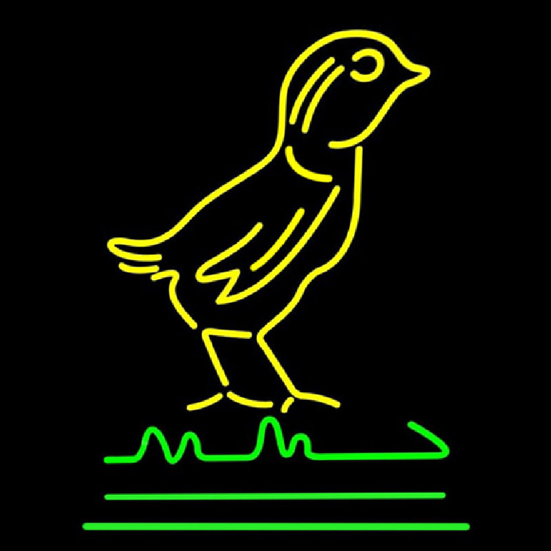 Yellow Bird Logo Neonskylt