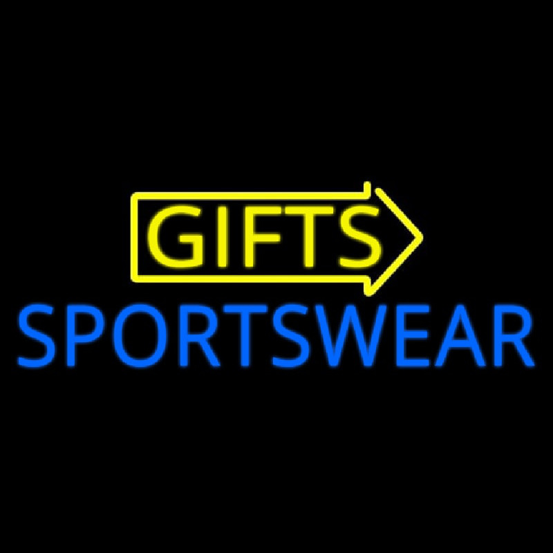 Yellow Gifts Sportswear Neonskylt