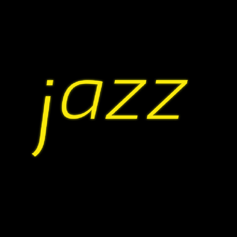 Yellow Jazz Cursive Neonskylt