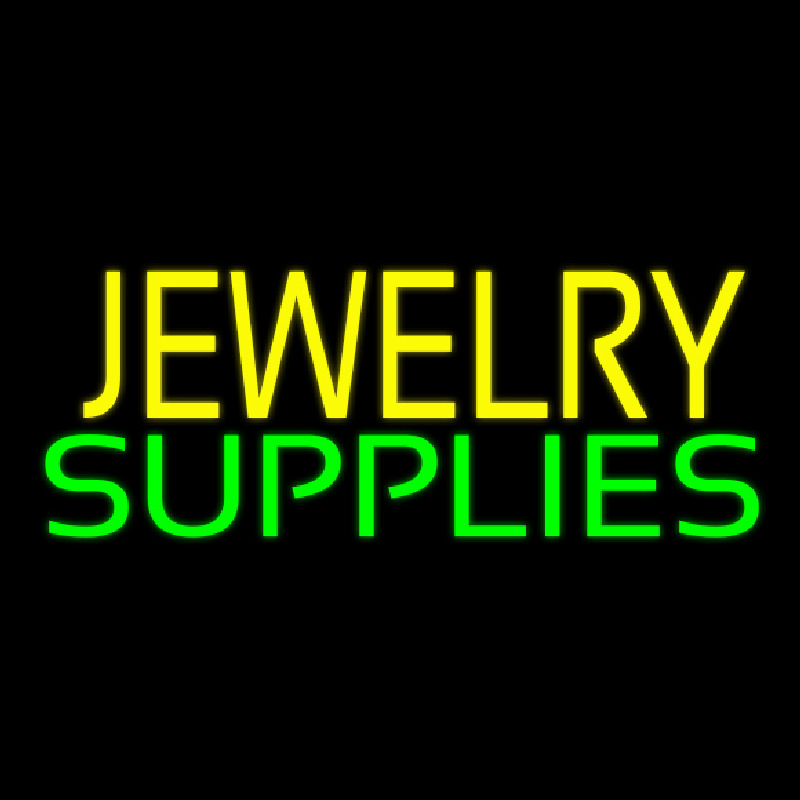 Yellow Jewelry Green Supplies Neonskylt