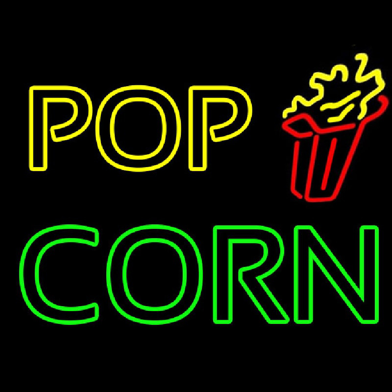 Yellow Pop Green Corn Neonskylt