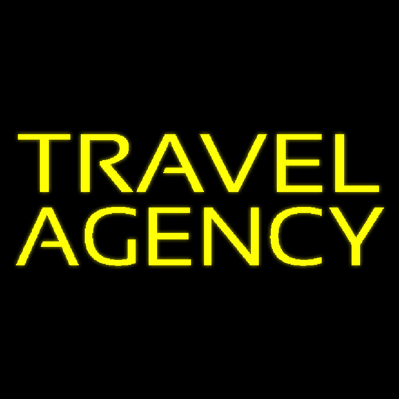 Yellow Travel Agency Neonskylt