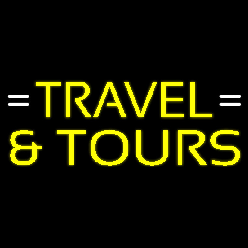 Yellow Travel And Tours Neonskylt