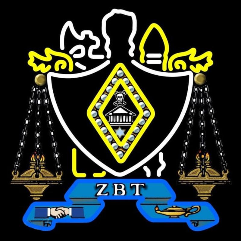 Zeta Beta Tau Chapters Logo Neonskylt